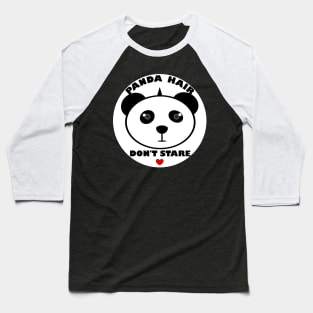 Panda bad hair day Baseball T-Shirt